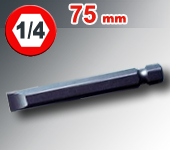 Embout Fente  longueur 75 mm  1/4" (6,36mm)