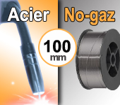 Bobine de fil fourré  ACIER  NO-GAZ  - Diamètre 100 mm