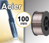 Bobine de fil ACIER - Diamètre 100 mm
