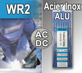 Electrodes tig WR2 - Soudure Acier / Inox / Aluminium