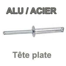 Rivets ALU / ACIER - Tête plate