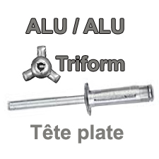 Rivets ALU / ALU  - TRIFORM (spécial plaques)