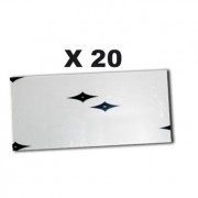 20 Ecrans de garde 108x51(Ext. Et Int pour Gysmatic 11) (Int. Pour Gysmatic 9-13 OTO - LCD Vision 11- Flip Flap)